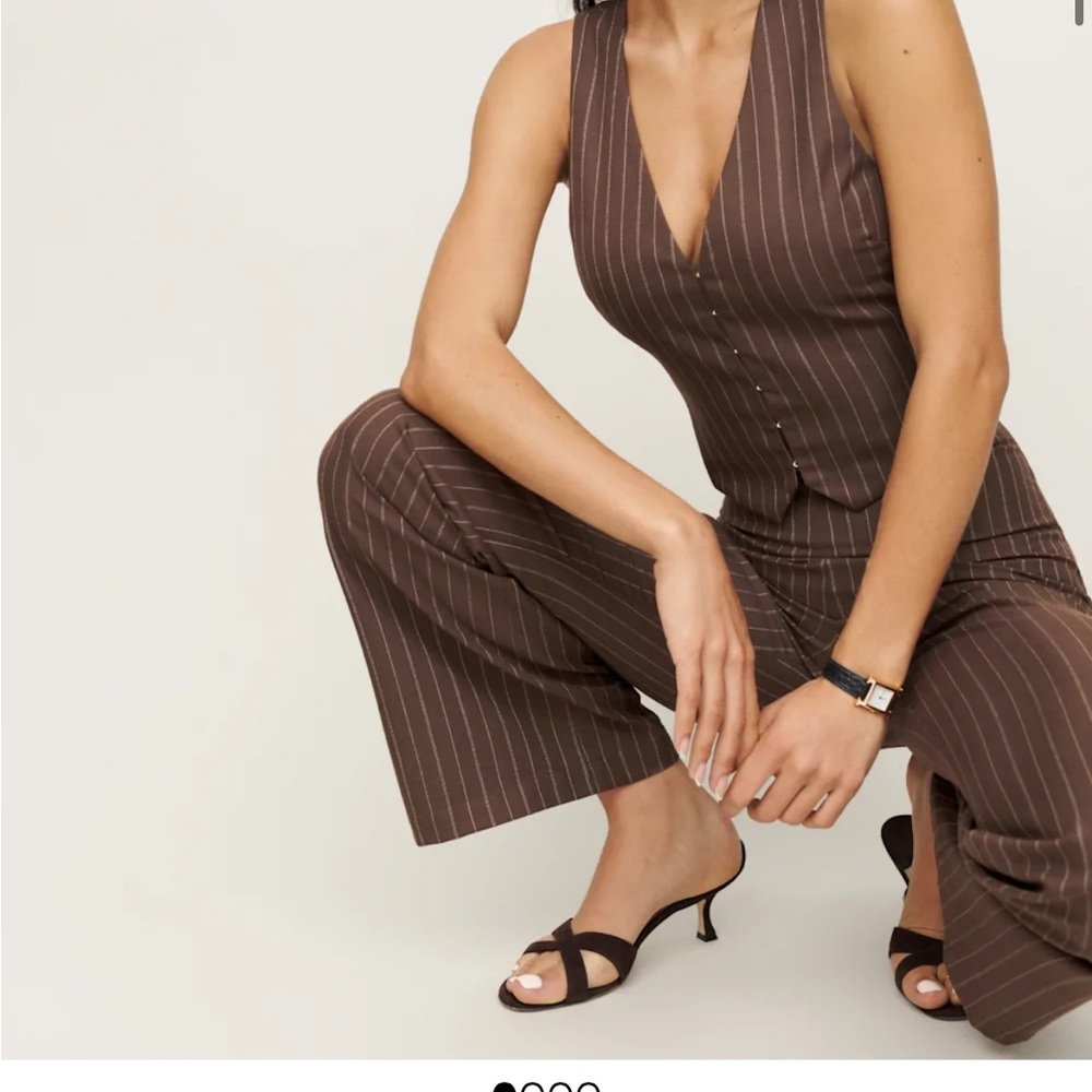 Reformation Cohen vest & pant set striped - Picture 3 of 12